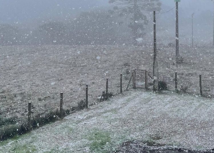 Rio Grande do Sul registra neve em algumas localidades
