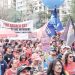 Por mais tempo de descanso e para a família, trabalhadores marcham